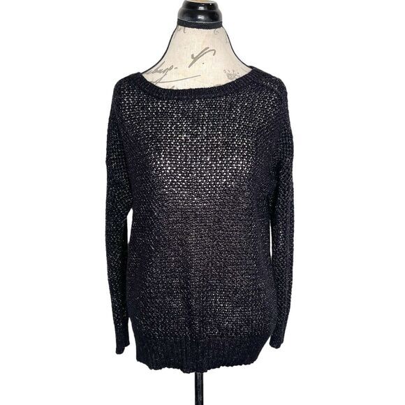 Jennifer Lopez Sweaters - Jennifer Lopez Womens Sweater Size Medium Open Knit Beach Cover Up Edgy punk